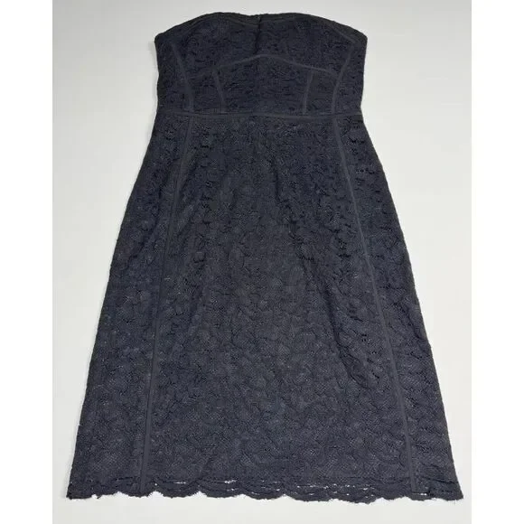 Diane Von Furstenberg | Dresses | Diane Von Furstenberg Bailey Strapless  Lace Cocktail Mini Dress Black 2 | Poshmark